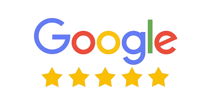 Google logo with stars for google reveiws